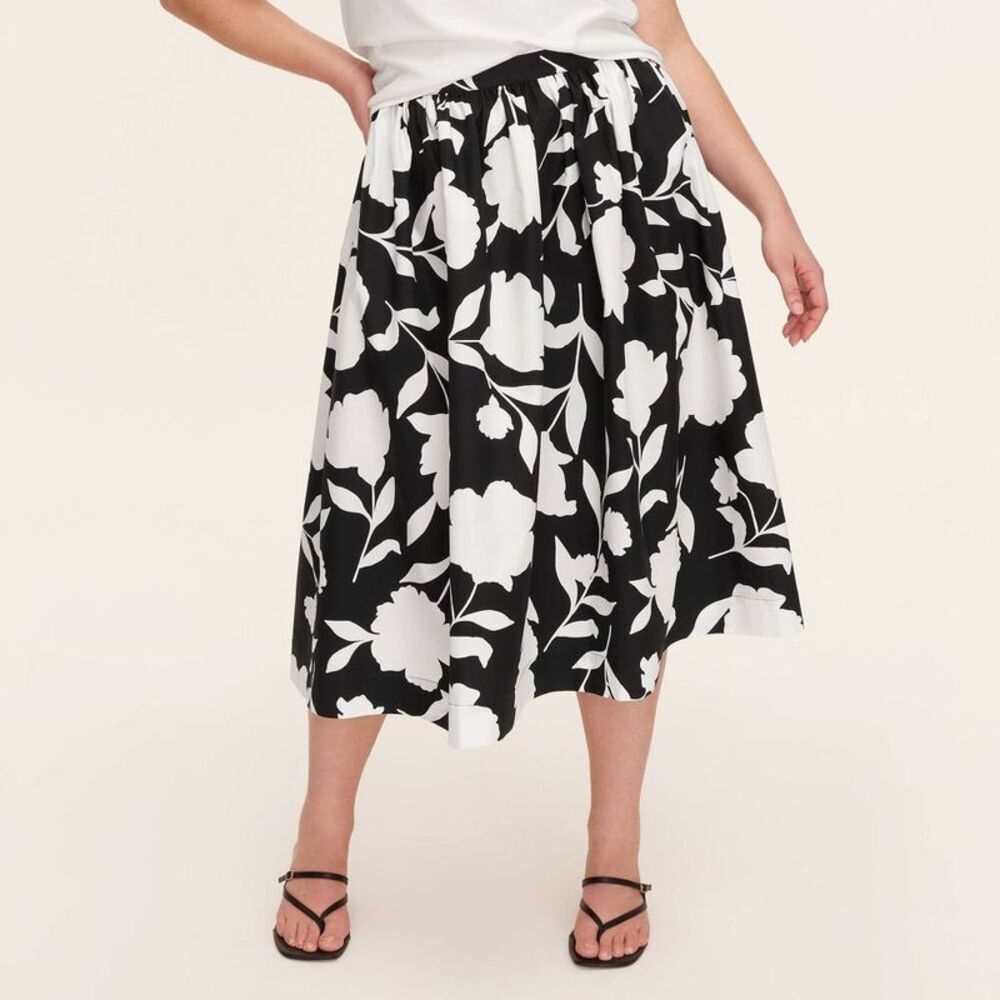Black & White Floral Midi Skirt - Kate SpadexTarget